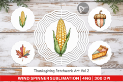 Thanksgiving Patchwork Wind Spinner Product Image 1