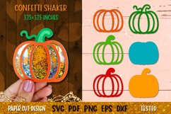 Pumpkin Confetti Shaker SVG | 3D Pumpkin Paper Cut Design Product Image 2