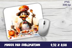 Autumn Mouse Pad Sublimation Design, Fall Pumpkins PNG Product Image 1