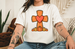 Thanksgiving Pumpkin PNG, Jesus Cross Sublimation PNG Design Product Image 3