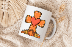Thanksgiving Pumpkin PNG, Jesus Cross Sublimation PNG Design Product Image 5