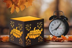 Thanksgiving Pumpkin Tealight Box Template with clock