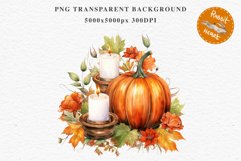 Thanksgiving Pumpkin With Candle Clipart PNG Scrapbooking Fairy Tale Image Watercolor Transparent Print illustration sublimation creepy printable digital watercolor scary halloween Pumpkin candle, Scary Spooky clipart, sublimation nursery, fall autumn