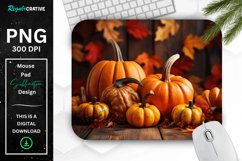 Thanksgiving Pumpkins and Fall Leaves Mouse Pad Product Image 1
