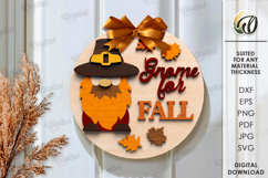 Thanksgiving round sign Laser Cut. Wall decor SVG Product Image 1