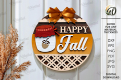 Thanksgiving round signs Bundle Laser Cut. Wall decor SVG Product Image 9