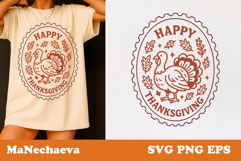 Thanksgiving Postage Stamp Bundle | Fall Harvest SVG Product Image 4