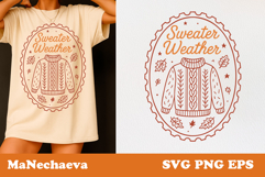 Fall Thanksgiving Postage Stamp SVG | Sweater Weather Product Image 1