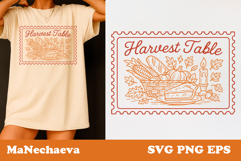 Fall Thanksgiving Postage Stamp SVG | Harvest Table Product Image 1