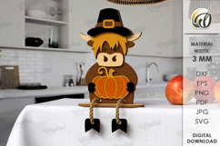 Thanksgiving Stand Decor Laser Cut. Cow SVG Product Image 1