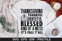 Boho Fall Christian SVG Design - Thankful Grateful Blessed Product Image 4