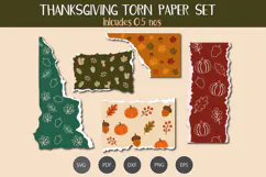 Thanksgiving Torn Paper SVG Product Image 1