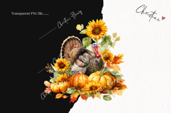 Watercolor Thanksgiving Turkey | Thanksgiving Png Product Image 2