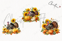Watercolor Thanksgiving Turkey | Thanksgiving Png Product Image 3