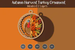 Autumn Harvest Turkey Ornament Product Image 3