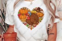 Thanksgiving Turkey Heart PNG Product Image 2