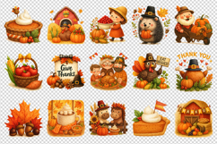 Thanksgiving clipart printable sublimation bundle png Product Image 2