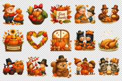 Thanksgiving clipart printable sublimation bundle png Product Image 3