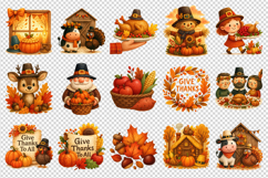 Thanksgiving clipart printable sublimation bundle png Product Image 4