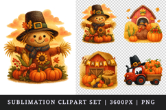 Thanksgiving clipart printable sublimation design png Product Image 1