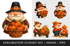 Thanksgiving clipart printable sublimation design png Product Image 1