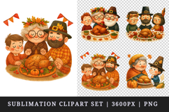 Thanksgiving clipart printable sublimation design png Product Image 1