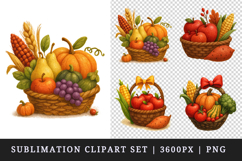 Thanksgiving clipart printable sublimation design png Product Image 1