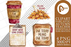 Thanksgiving Week Teacher Mood Board Sublimation Product Image 1