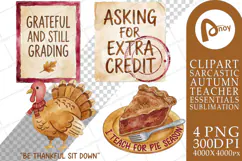 Thanksgiving Week Teacher Mood Board Sublimation Product Image 1