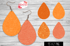Thanksgiving Doodles | 4 Sets of Teardrop Earrings PNG Product Image 1