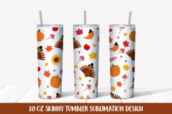 Thanksgiving Tumbler Wrap Sublimation Design. Fall Tumbler Product Image 1