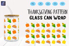 Thanksgiving Glass Can Wrap | Pumpkin Glass Can Wrap Product Image 1