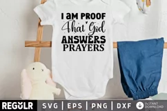 I am proof that god answers prayers SVG, Baby SVG Design Product Image 1