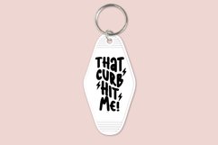 that curb hit me keychain svg cutting files or sublimation files for keychain