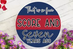 That Is So Four Score SVG, 4th Of July Round Sign SVG Design Product Image 3