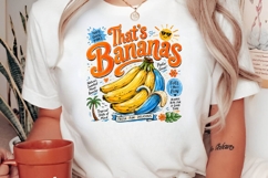 That's Bananas Retro Fruit Sublimation PNG Design Product Image 2
