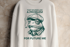 Future Me Problem Toad SVG Funny Sarcastic Frog Design Product Image 2
