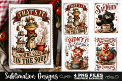 Funny Kitchen Towel 4 PNG Retro PNG Sublimation Product Image 4