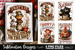Funny Kitchen Towel 4 PNG Retro PNG Sublimation Product Image 4