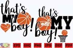 That's My Boy SVG | Basketball SVG | Sport SVG |SVG Cut File Product Image 3