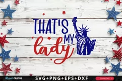 That's My Lady SVG, 4th Of July SVG Design Product Image 3