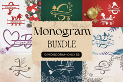 The 10 in 1 Monogram Font Bundle Product Image 1