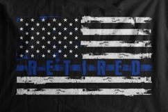 The American Police Flag with text RETIRED Horizontal Product Image 2