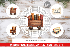Wind Spinner Cozy Autumn Bookstore Product Image 1