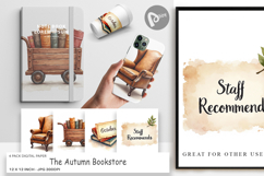 Digital Paper Cozy Autumn Bookstore Product Image 1