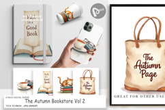 Digital Paper Cozy Autumn Bookstore Product Image 1