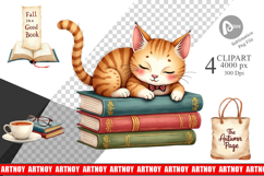 Clipart Cozy Autumn Bookstore Product Image 1