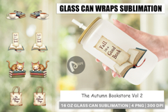 Glass Can Cozy Autumn Bookstore Product Image 1