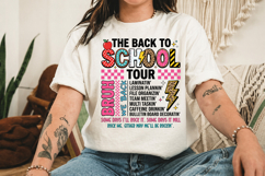The Back to School Tour PNG, Bruh We Back Teacher Shirt Product Image 3