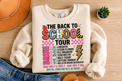 The Back to School Tour PNG, Bruh We Back Teacher Shirt Product Image 4